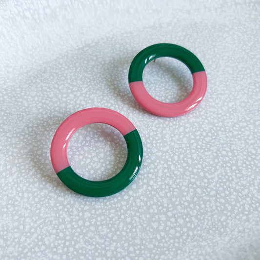 Aro slim studs- Colourblock