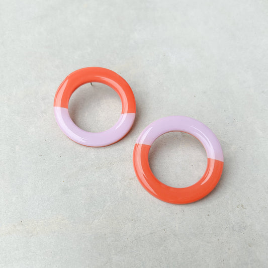 Aro slim studs- Colourblock